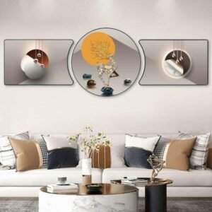 3pcs Crystal Porcelain Decor