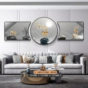 3pcs Crystal Porcelain Decor