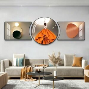3pcs Crystal Porcelain Decor