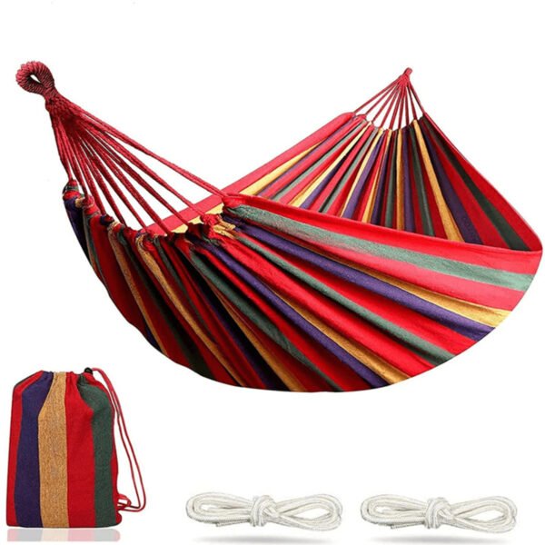 Stripped outdoor hammock heavy load bearing can hold 2 people