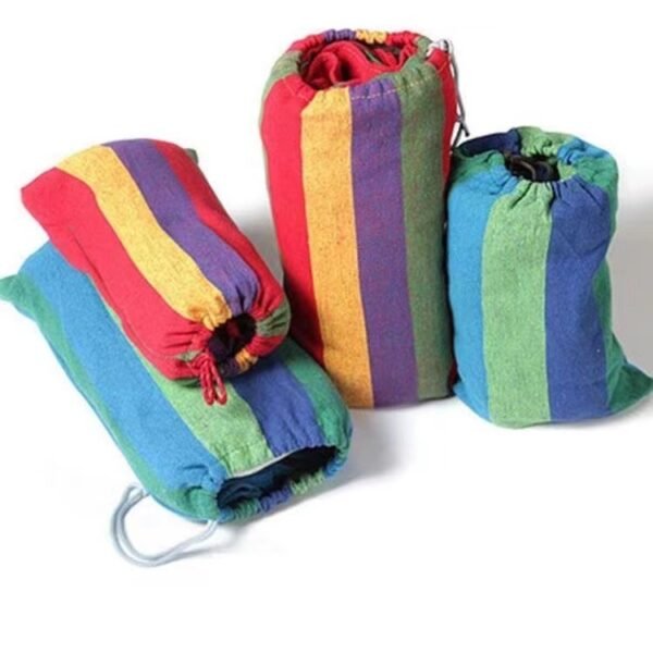 Stripped outdoor hammock heavy load bearing can hold 2 people