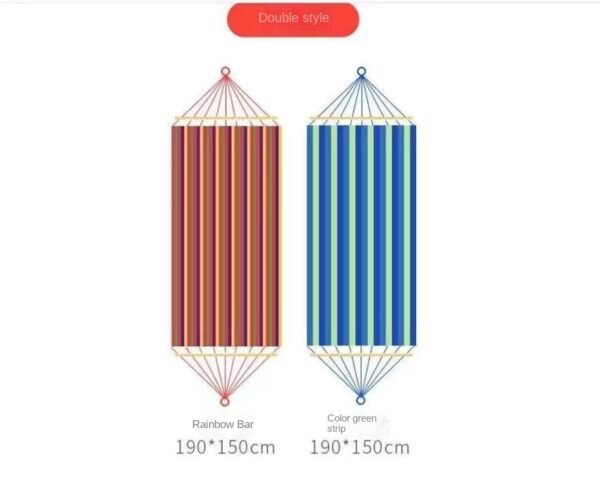 Stripped outdoor hammock heavy load bearing can hold 2 people